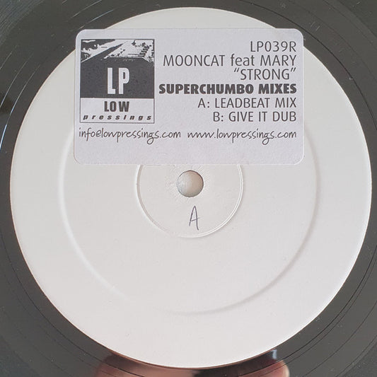 Mooncat Featuring Mary Aware : Strong / Strong (Superchumbo Mixes) (12", Promo, W/Lbl, Sti)