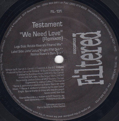 Testament : We Need Love (12")