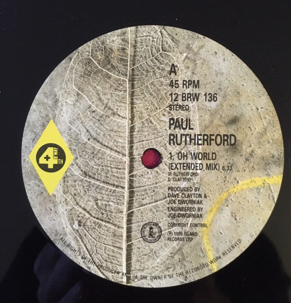 Paul Rutherford : Oh World (12", Single)