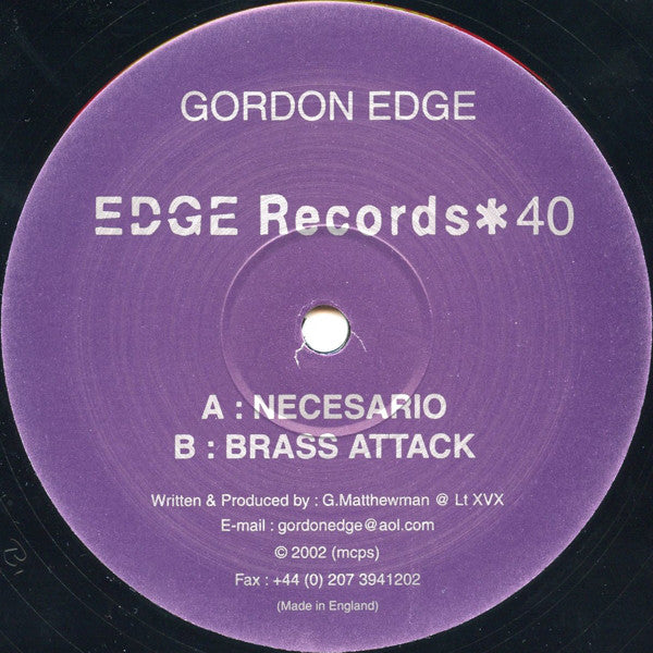 Gordon Edge : Necesario (12")