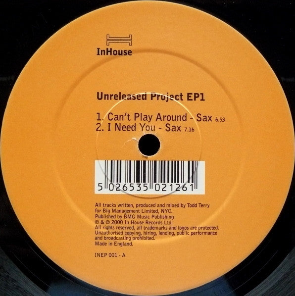 Various : Unreleased Project EP 1 (12")