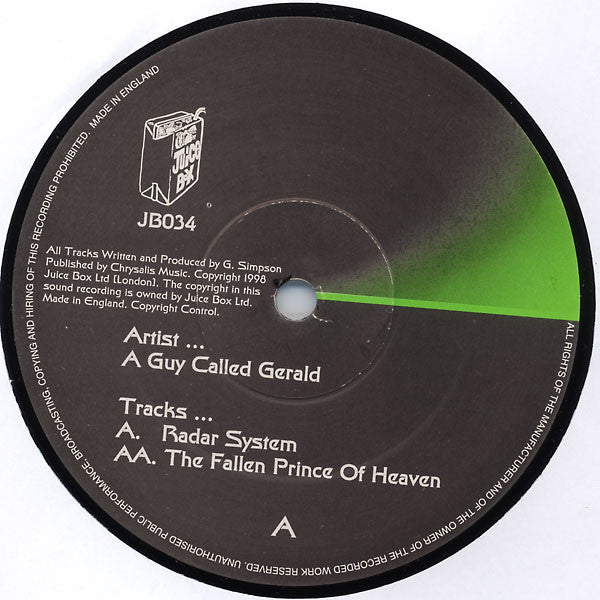 A Guy Called Gerald : Radar Systems / The Fallen Prince Of Heaven (12")