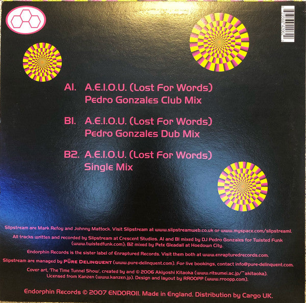 Slipstream (2) : A.E.I.O.U. (Lost For Words) (12", Single)