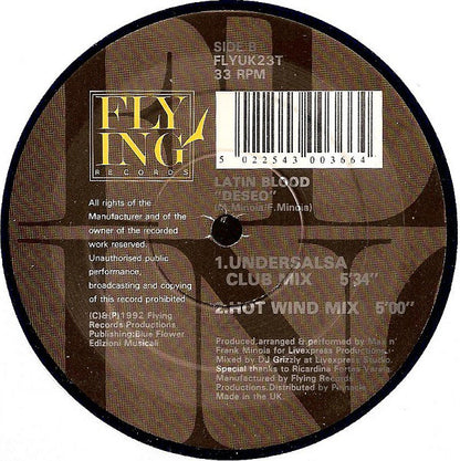 Latin Blood : Deseo (12")