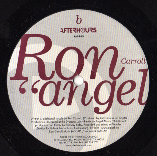 Ron Carroll : Angel (12")