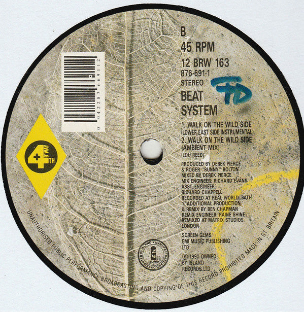 Beatsystem : Walk On The Wild Side (12")