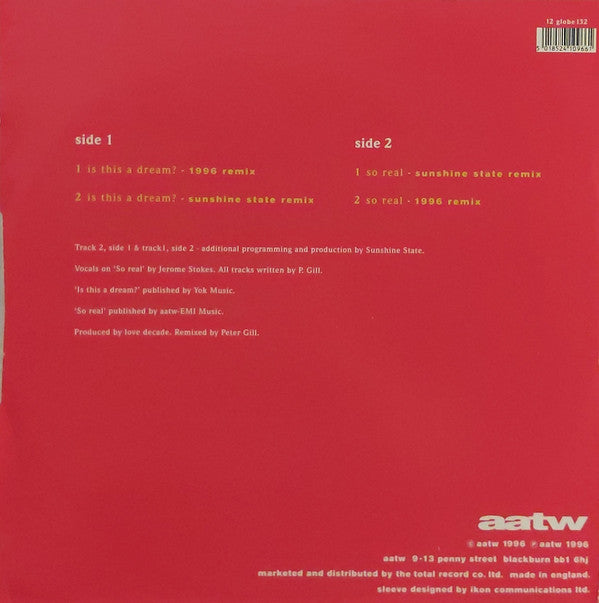 Love Decade : Is This A Dream? / So Real (The 1996 Remixes) (12")