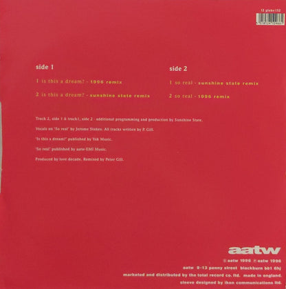Love Decade : Is This A Dream? / So Real (The 1996 Remixes) (12")