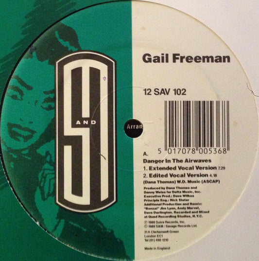 Gail Freeman : Danger In The Airwaves (12")