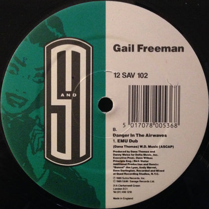 Gail Freeman : Danger In The Airwaves (12")