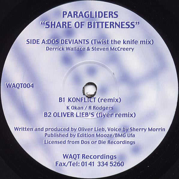 Paragliders : Share Of Bitterness (12")