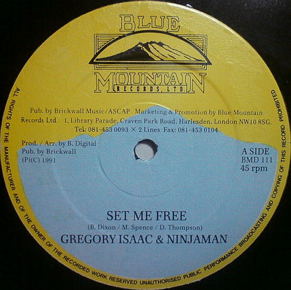 Gregory Isaacs & Ninjaman : Set Me Free (12")