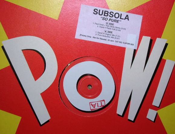 Subsola : So Pure (12", Promo)