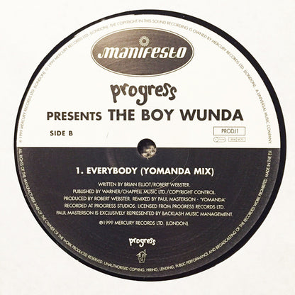 Progress (5) Presents The Boy Wunda : Everybody (12", Promo)