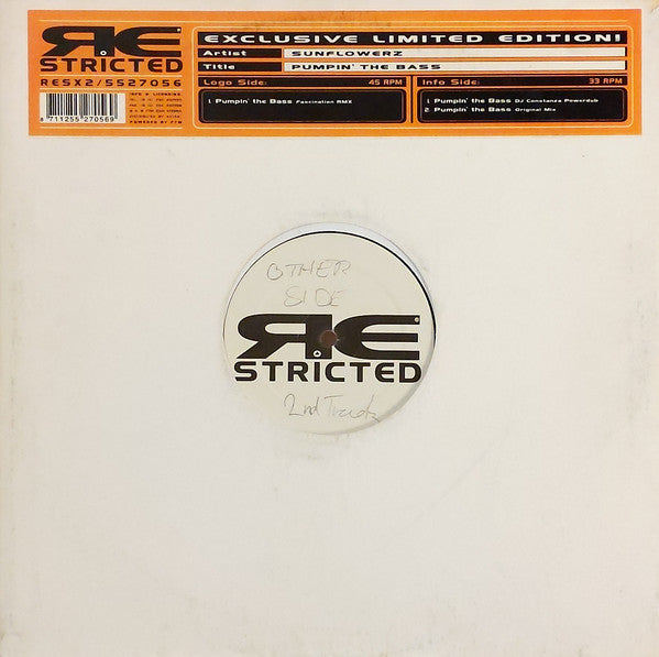 Sunflowerz : Pumpin' The Bass (12", Ltd)
