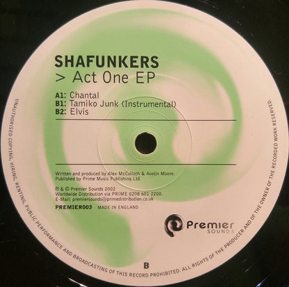 Shafunkers : Act One EP (12", EP)