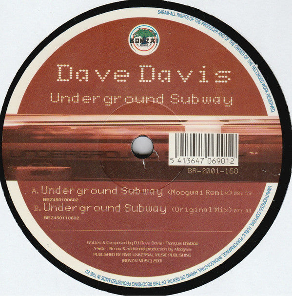 Dave Davis : Underground Subway (12")