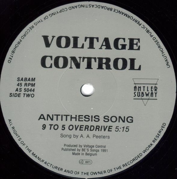 Voltage Control : Antithesis Song (12")