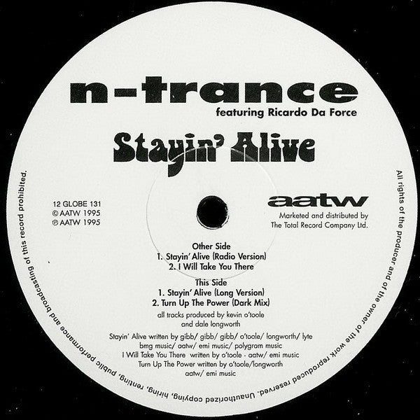 N-Trance Featuring Ricardo Da Force : Stayin' Alive (12")