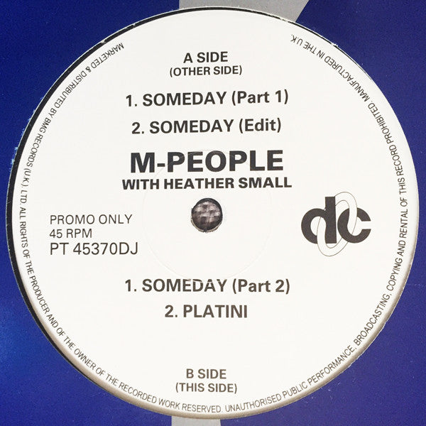 M People With Heather Small : Someday (12", Promo)
