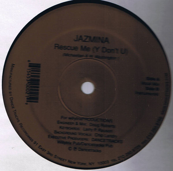 Willy Washington Presents Jazmina : Rescue Me (Y Don't U) (12")