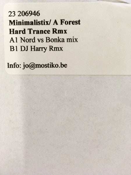 Minimalistix : A Forest (The Hardtrance Remixes) (12", W/Lbl)