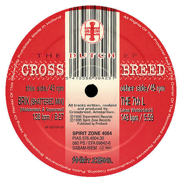 Crossbreed : The Dutch EP (12", EP)