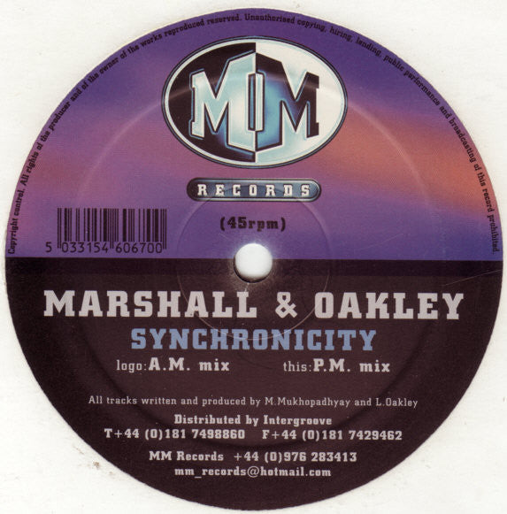 Marshall & Oakley : Synchronicity (12")