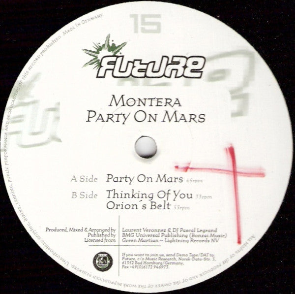 Montera : Party On Mars (12")