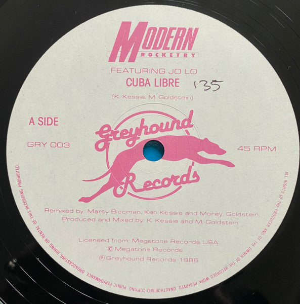 Modern Rocketry : Cuba Libre / Homosexuality (12")