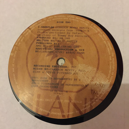 Me One : Game Plan (12", Promo)