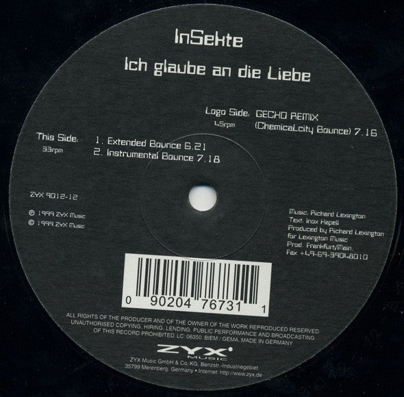 Insekte : Ich Glaube An Die Liebe (12")
