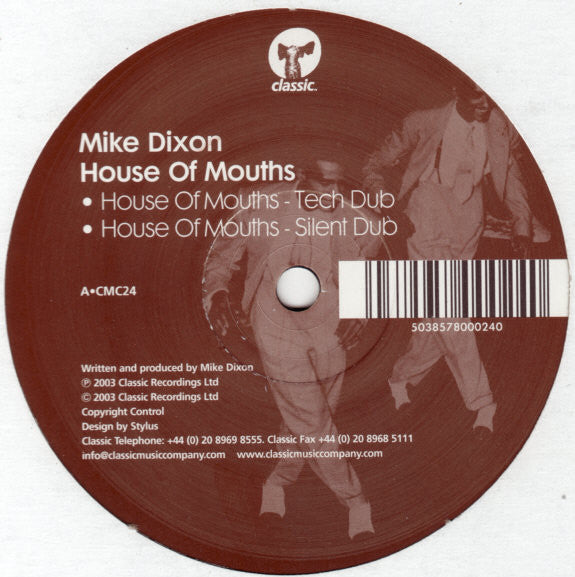 Mike Dixon : House Of Mouths (12")