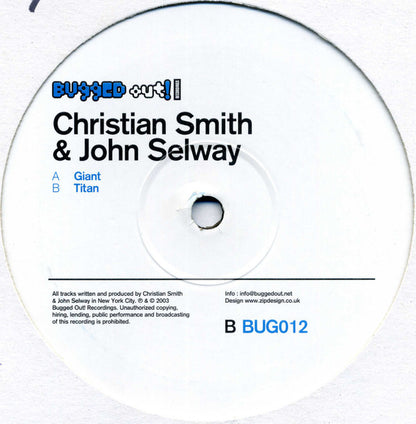 Christian Smith & John Selway : Giant (12")