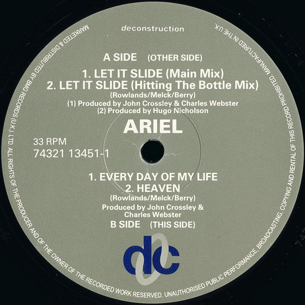 Ariel : Let It Slide (12", Single)