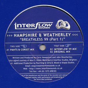 Hampshire & Weatherley : Breathless 99 (Part 1) (12")