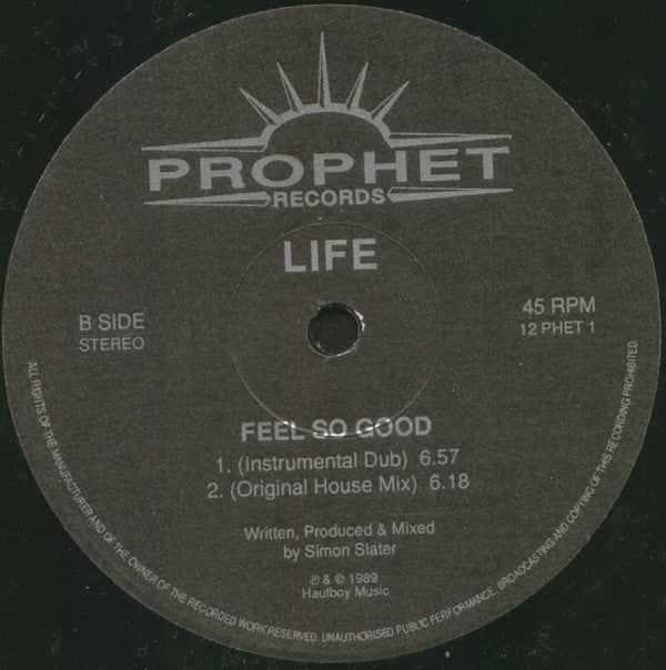 Life (10) : Feel So Good (12")