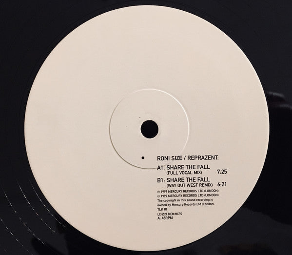 Roni Size / Reprazent : Share The Fall (12")