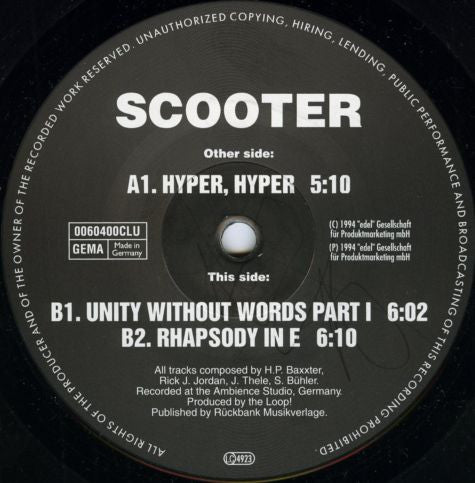 Scooter : Hyper, Hyper (12", Maxi)