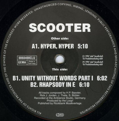 Scooter : Hyper, Hyper (12", Maxi)