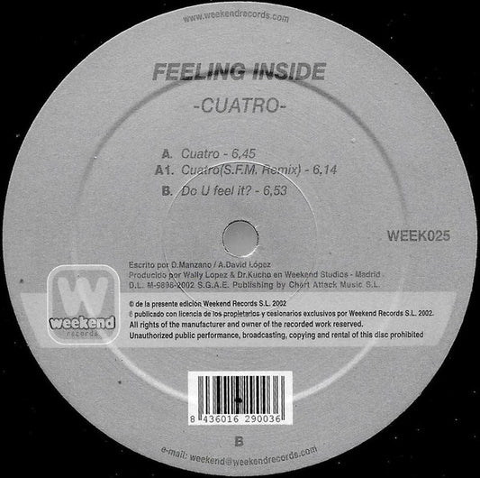 Feeling Inside : Cuatro (12", RP)