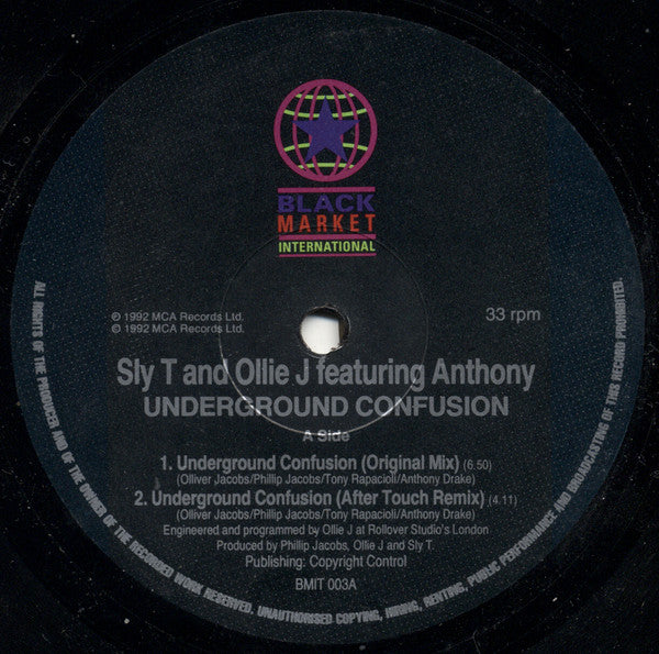 Sly T And Ollie J Featuring Anthoney : Underground Confusion (12")