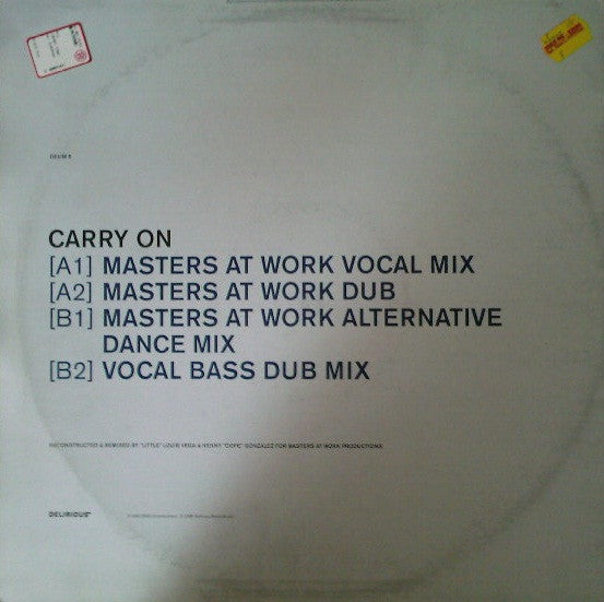 Martha Wash : Carry On (12", Single)