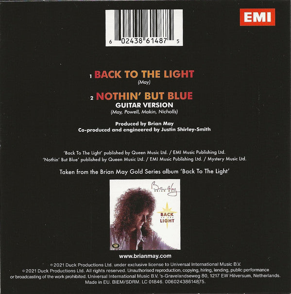 Brian May : Back To The Light (CD, Single, RE)