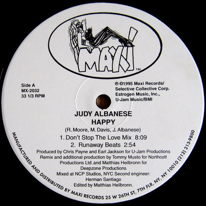 Judy Albanese : Happy (2x12", Maxi)