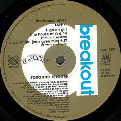 Roxanne Shanté : Go On Girl / Live On Stage (12")