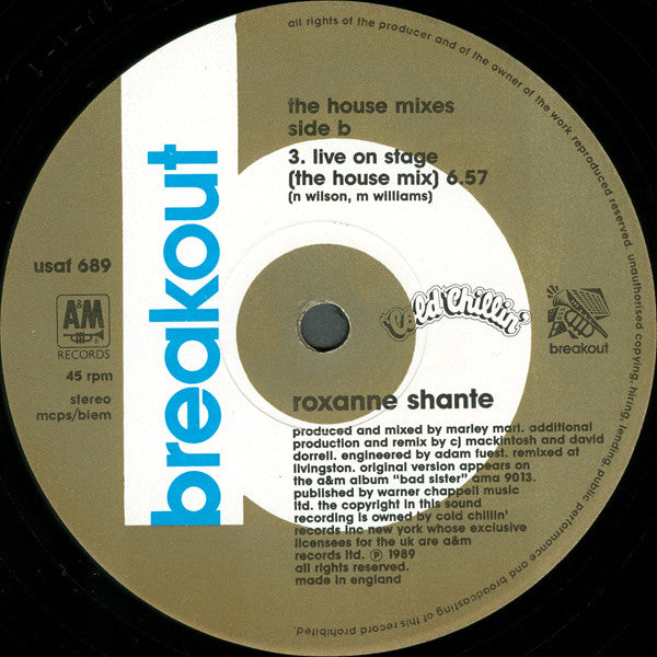 Roxanne Shanté : Go On Girl / Live On Stage (12")