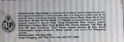 Andrea Doria : Bucci Bag (12", Promo)