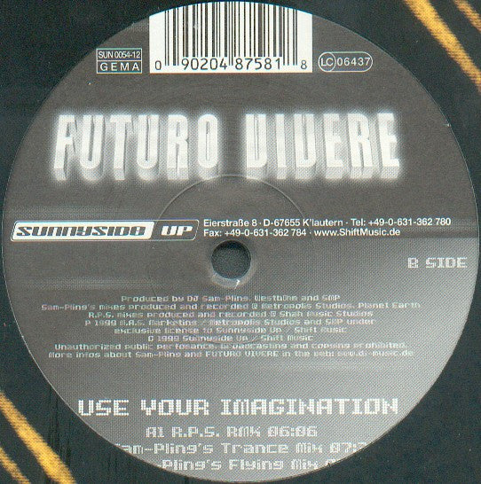 Futuro Vivere : Use Your Imagination (12")