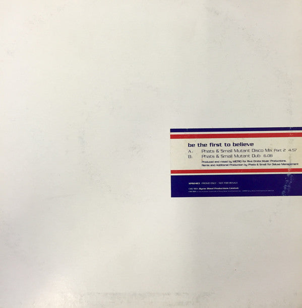 A1 : Be The First To Believe (12", Promo)